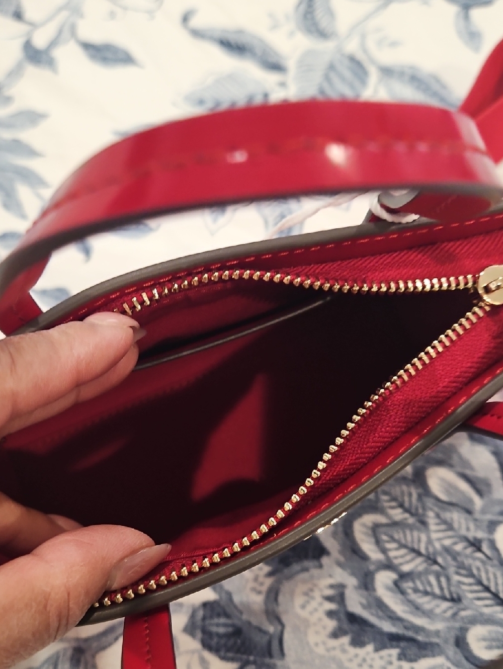 Tory Burch Blake Mini Tote In Lipstick Red - Picture 6 of 8